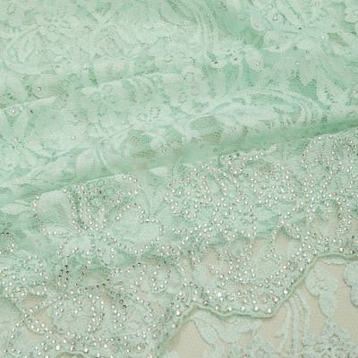 Chantilly Lace Sea Green Saree With Stone Work