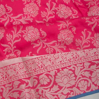 Coimbatore Soft Silk Brocade Pink Saree