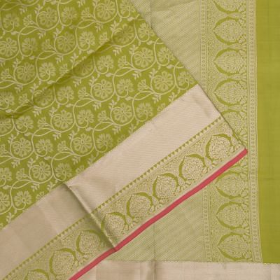 Coimbatore Soft Silk Brocade Mehandi Green Saree