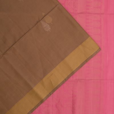 Coimbatore Soft Silk Butta Brown Saree