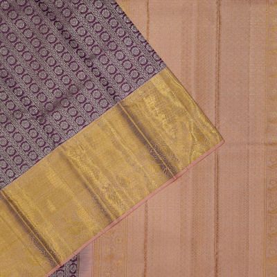 Kanchipuram Silk Brocade Purple Saree