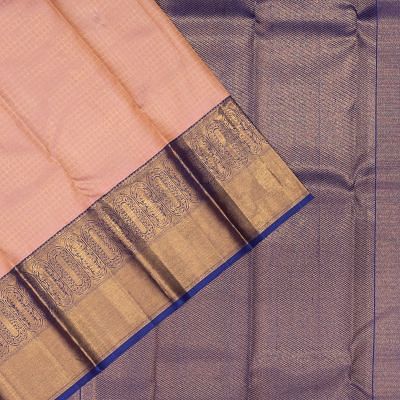 Kanchipuram Silk Checks Baby Pink Saree