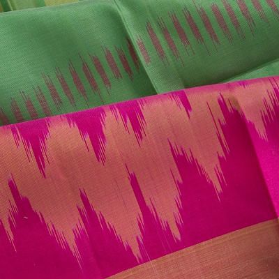 Coimbatore Soft Silk Ikat Green Saree