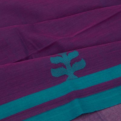 Bengal Cotton Butta Purple Saree