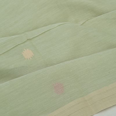Bengal Cotton Butta Pastel Green Saree