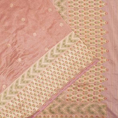 Banarasi Kora Organza Tissue Butta Baby Pink Saree