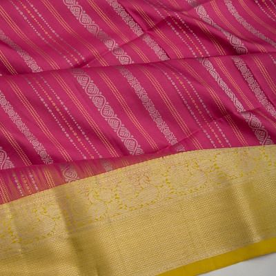 Coimbatore Soft Silk Vertical Lines Pink Saree