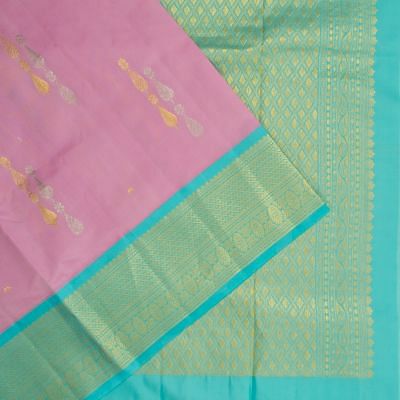 Gadwal Silk Brocade Pastel Pink Saree