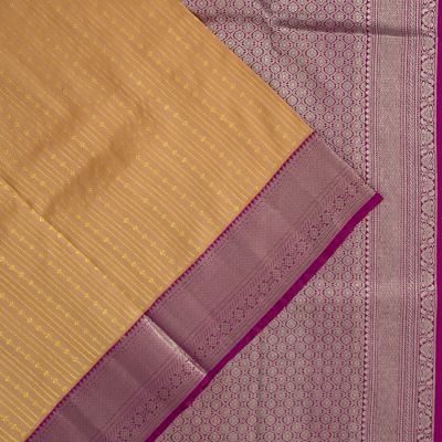 Gadwal Silk Vertical Lines Yellow Saree