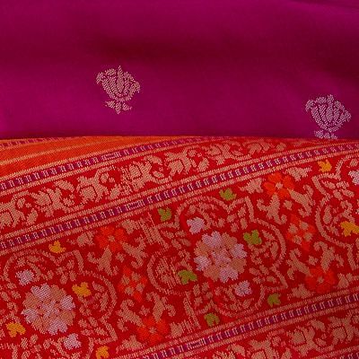 Banarasi Silk Butta Purple Saree