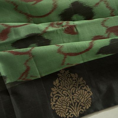 Coimbatore Silk Floral Printed Pastel Green Saree