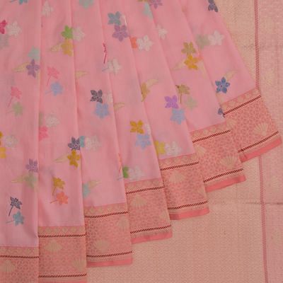 Banarasi Silk Jaal Baby Pink Saree