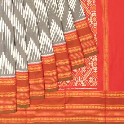 Kanchipuram Silk Ikat Grey Saree