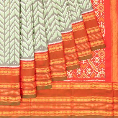 Kanchipuram Silk Ikat Pastel Green Saree