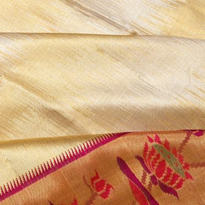 Kanchipuram Silk Tissue Gold And Silver Saree