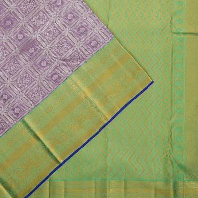 Kanchipuram Silk Brocade Lilac Saree