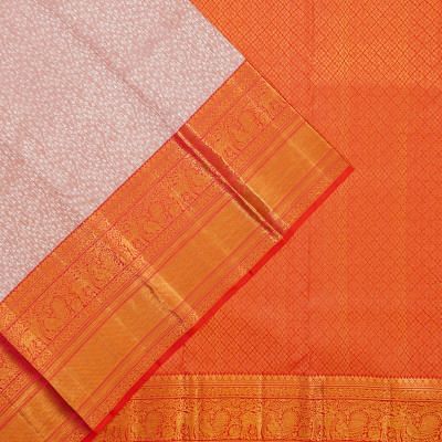 Kanchipuram Silk Brocade Peach Saree