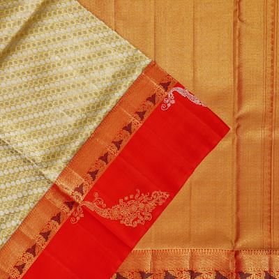 Kanchipuram Silk Tissue Brocade Gold Saree