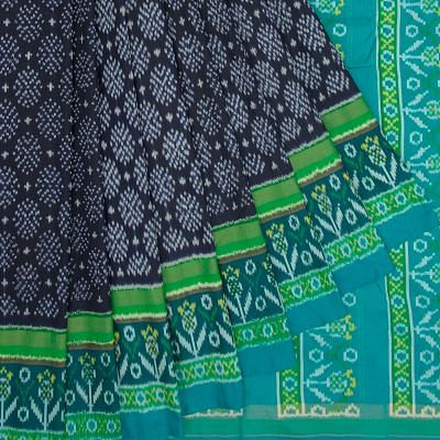 Pochampally Silk Ikat Midnight Blue Saree