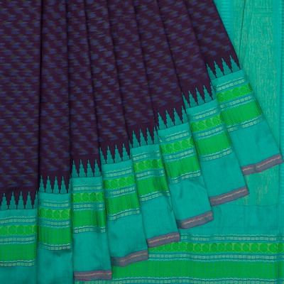 Pochampally Silk Ikat Dark Blue Saree