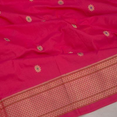 Paithani Silk Butta Pink Saree