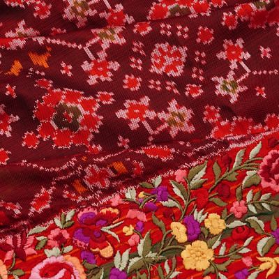 Pochampally Silk Ikat Maroon Saree