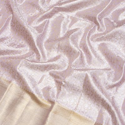 Kanchipuram Silk Tissue Brocade Lavender Saree