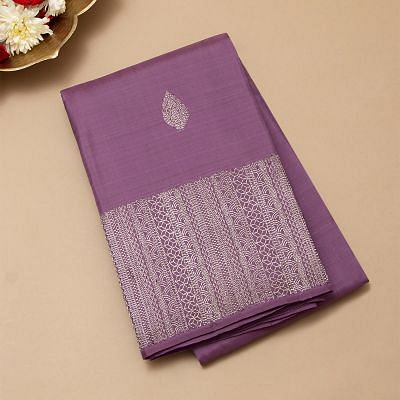 Kanchipuram Silk Butta Lilac Saree