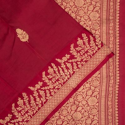 Banarasi Katan Silk Butta Maroon Saree
