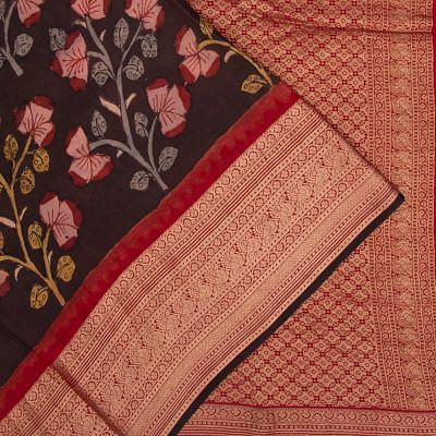 Dola Silk Saree with Kalamkari Print and Zari Weaving at Rs 3945/piece in  Kolkata