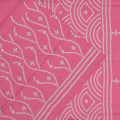 Phulia Cotton Hand Embroidery Pink Saree