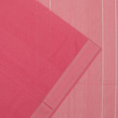Maheswari Cotton Plain Pink Saree