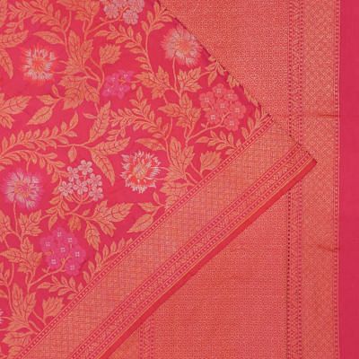 Banarasi Silk Jamdani Jaal Pink Saree