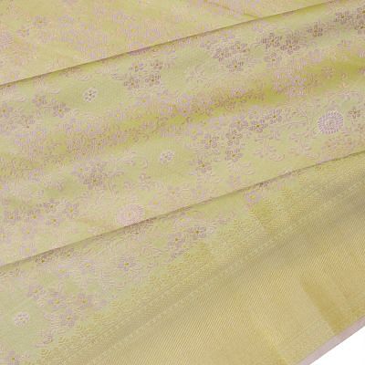 Kanchipuram Silk Brocade Pastel Green Saree