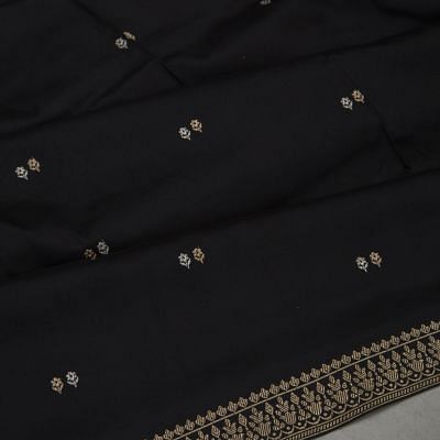 Banarasi Katan Silk Butta Black Saree