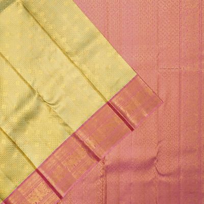 Kanchipuram Silk Brocade Pista Green Saree