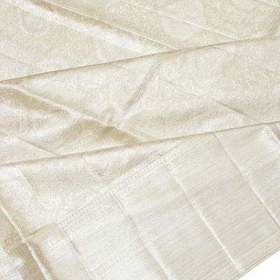 Kanchipuram Silk Tissue Brocade Silver Saree