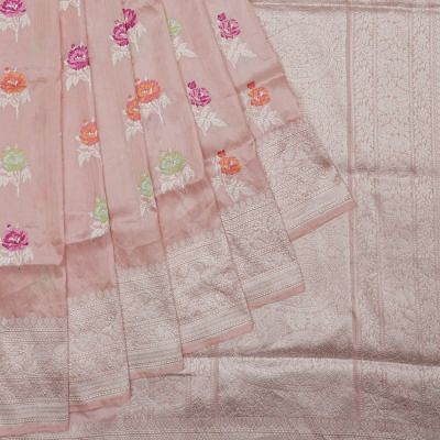 Banarasi Silk Butta Lilac Saree