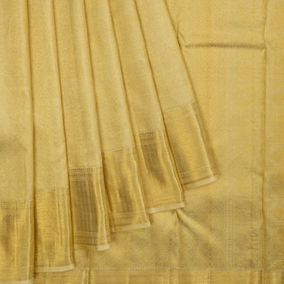 Kanchipuram Silk Brocade Beige Saree