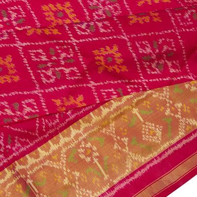 Pochampally Silk Ikat Red Saree