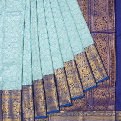 Taranga Kanchi Silk Brocade Sky Blue Saree