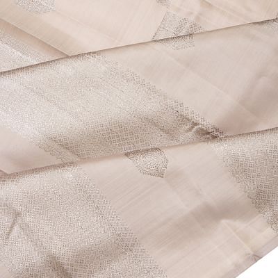 Kanchipuram Silk Antique Zari Brocade Peach Saree