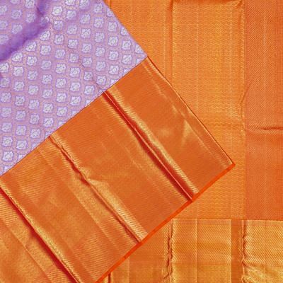 Kanchipuram Silk Brocade Lavender Saree