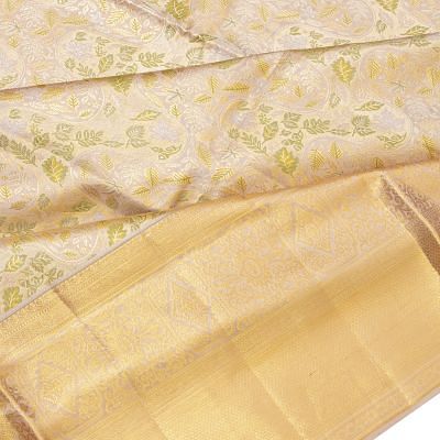 Kanchipuram Silk Brocade Gold Saree