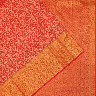Kanchipuram Silk Brocade Red Saree