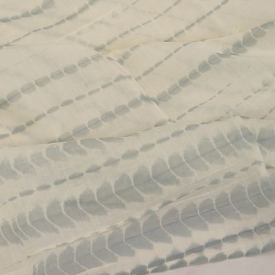 Chanderi Cotton Batik Printed White Saree