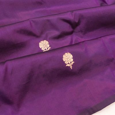 Banarasi Katan Silk Butta Violet Saree