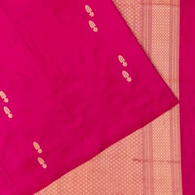 Banarasi Katan Silk Butta Rani Pink Saree