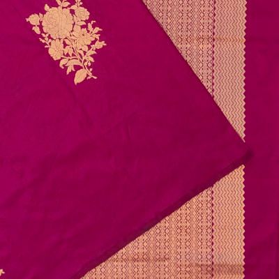 Banarasi Katan Silk Butta Purple Saree