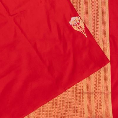 Banarasi Katan Silk Butta Red Saree